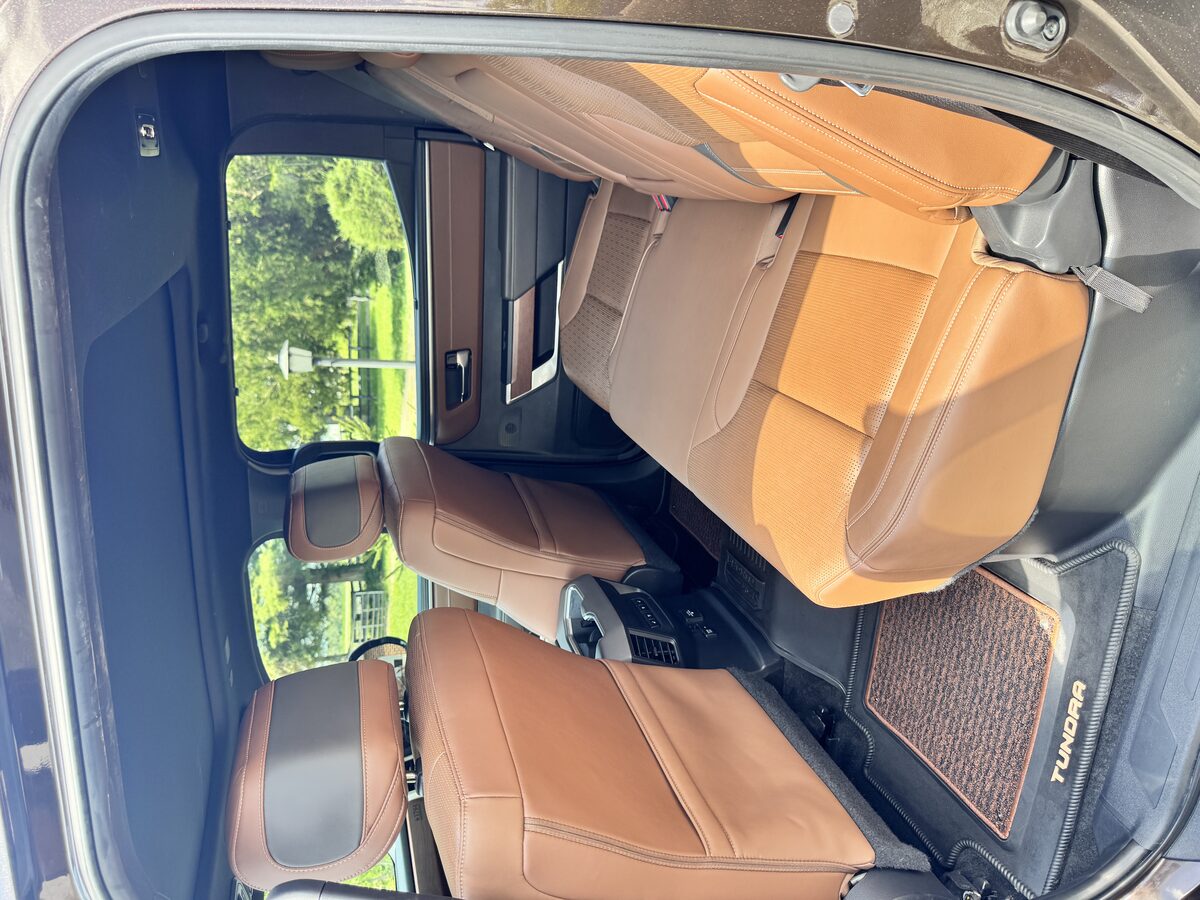Toyota Tundra back seat leather interior fully detailed